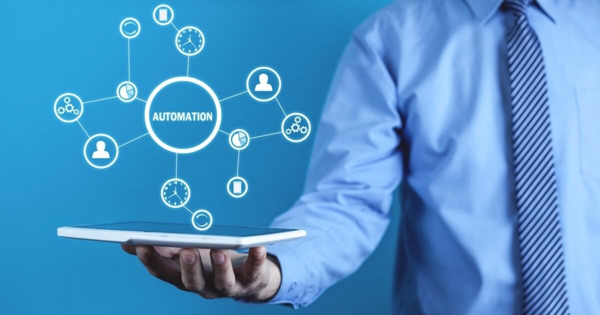 Conceptual image showing interconnected gears and icons representing different aspects of eCommerce, symbolizing automation.