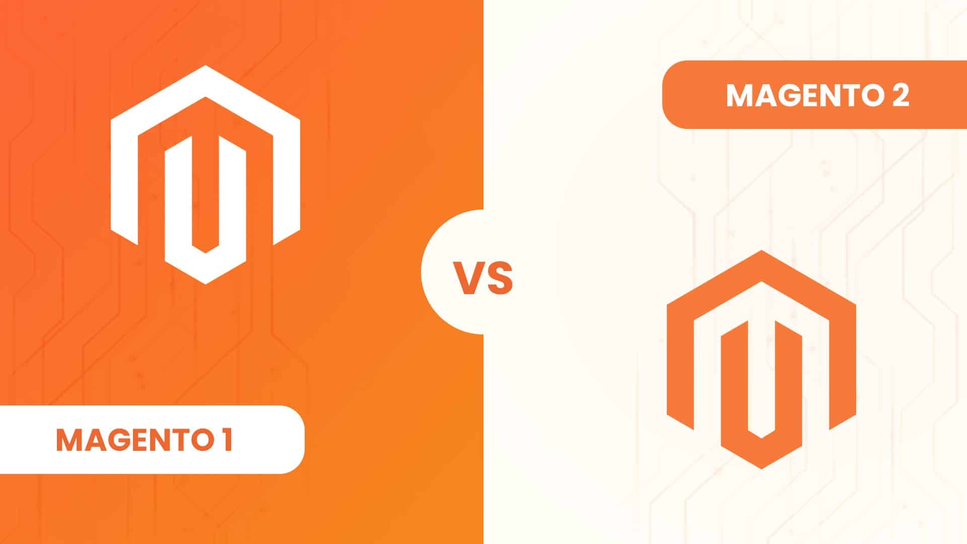 Hero image for Magento 1 versus Magento 2 comparison article