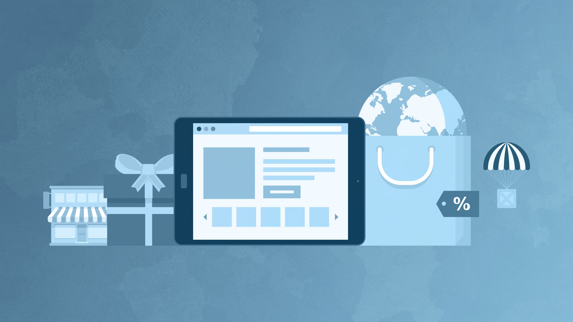 A laptop showing an online store, representing the benefits of an ecommerce website.